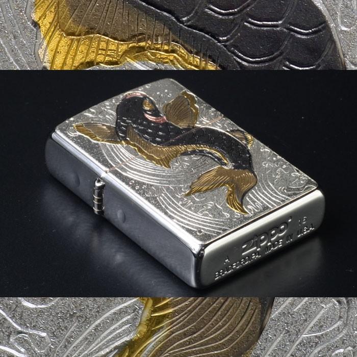 希少 ヴィンテージ Zippo スカルプチャー 鯉 1992年製 オイル