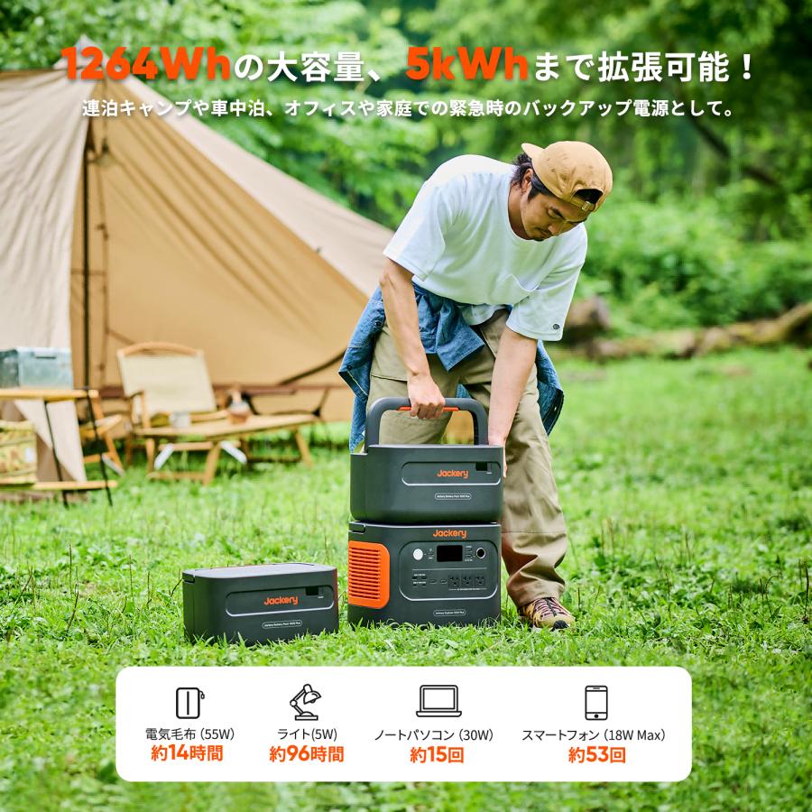 【5/28~5/31限定 30%OFFクーポン】Jackery ポータブル電源 1000 Plus 大容量1264Wh  リン酸鉄バッテリー APP操作 急速充電 家庭 アウトドア｜jackery-japan｜04