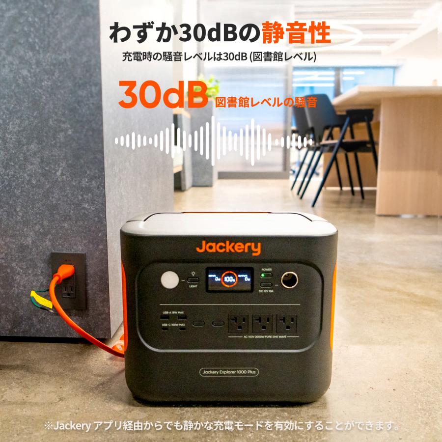 【5/22~5/23限定 33%OFFクーポン+5%ポイント】Jackery Solar Generator 1000 Plus ポータブル電源 1264Wh ソーラーパネル100W 1枚 2点セット｜jackery-japan｜10