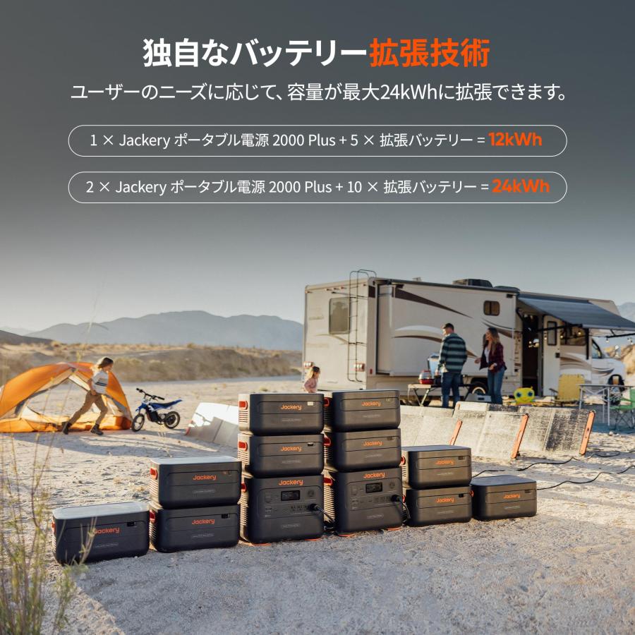 【5/15限定 22%OFFクーポン+5%ポイント】Jackery Battery Pack 2000Plus 専用エクストラバッテリー 大容量 2042Wh  急速充電｜jackery-japan｜04