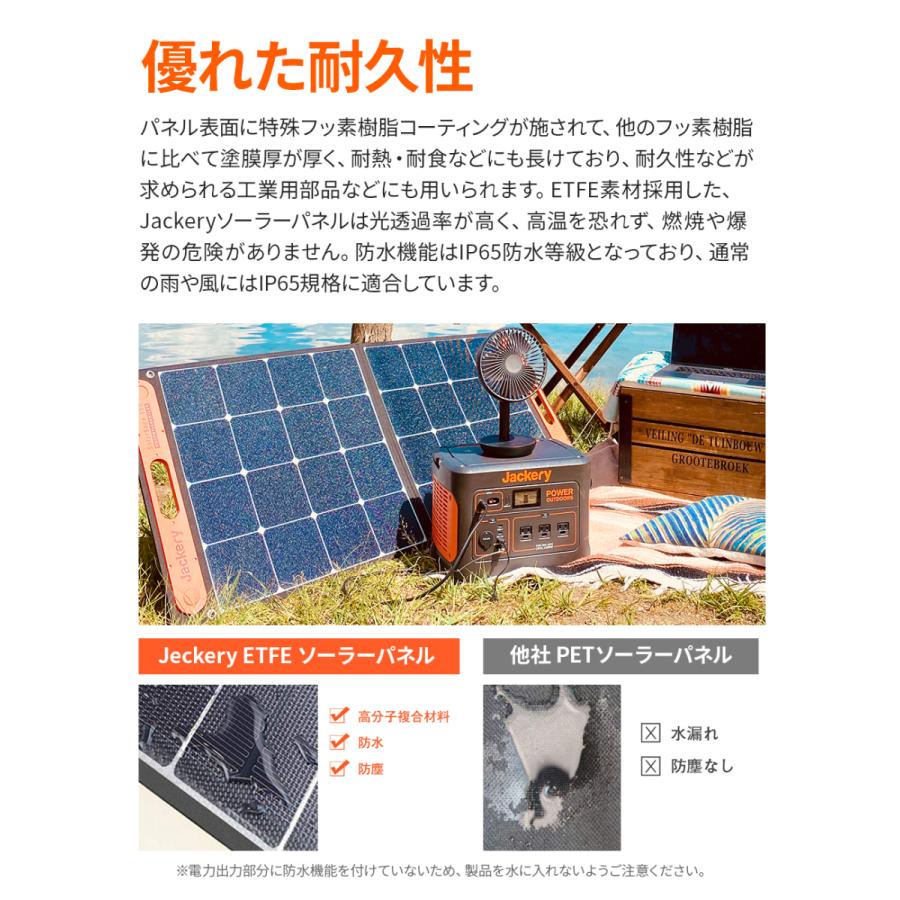 【4/25限定 22％OFFクーポン+5%ポイント】Jackery Solar Generator 1000 1002Wh ソーラーパネル 100 1枚セット キャンプ 車中泊 アウトドア 防災 停電 緊急電源｜jackery-japan｜07