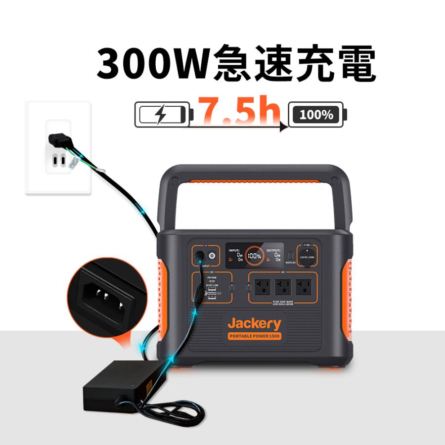 Jackery ACアダプター 300W ポータブル電源1500「PTB152」専用 Jackery ACアダプター 300W ポータブル電源1500「PTB152」専用