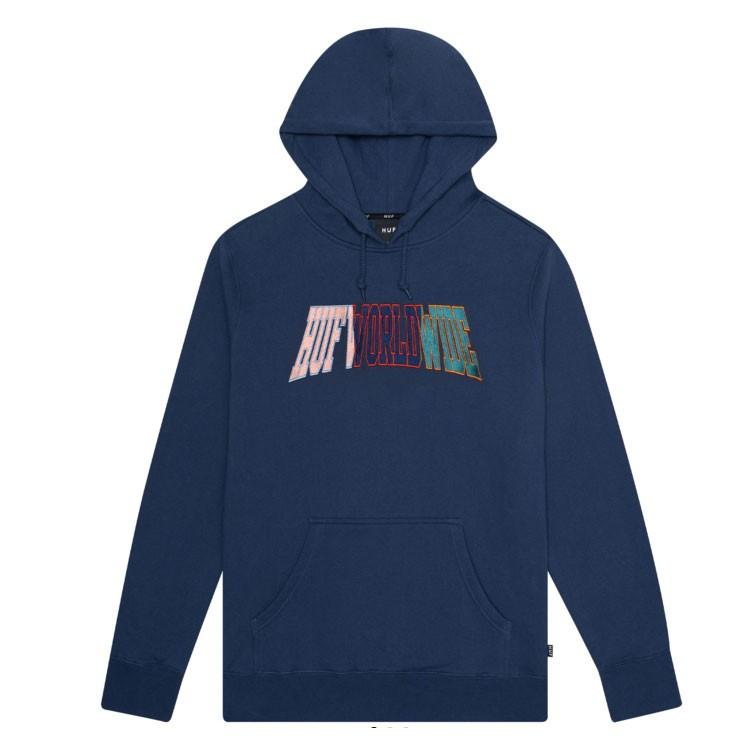 【大セール＆送料無料!!】HUF ハフ SUSPENTION P/O HOODIE INSIGNIA BLUE プルオーバー パーカー S M L XL XXL｜jackhood｜02