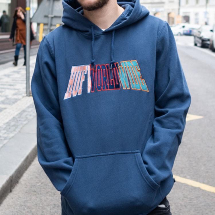 【大セール＆送料無料!!】HUF ハフ SUSPENTION P/O HOODIE INSIGNIA BLUE プルオーバー パーカー S M L XL XXL｜jackhood｜06