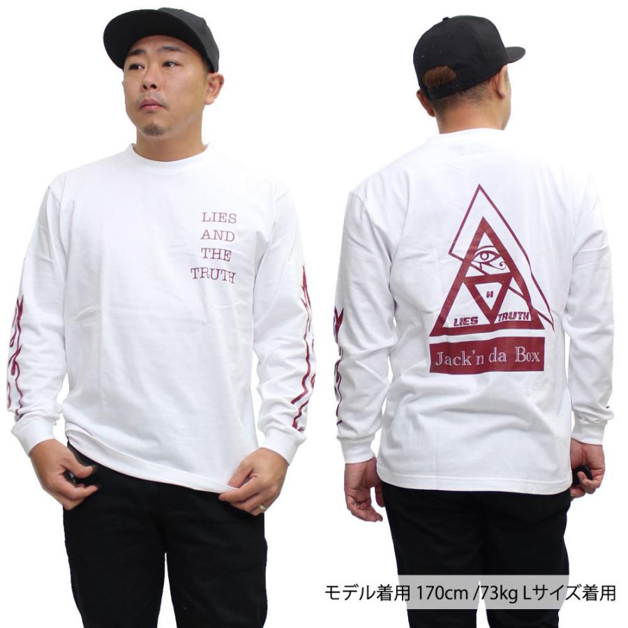 ロンT 長袖 Tシャツ Jack'n da Box ジャッキンダボックス TRIANGEL EYE ストリート スケート ファッション 大きいサイズ 10代 20代 30代 40代 50代 60代 70代｜jackhood｜06