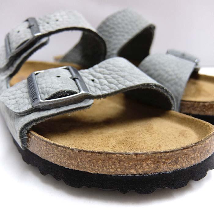 ビルケンシュトック アリゾナ ソフトフットベッド ナロー 狭幅 メンズ グレー ヌバックレザー BIRKENSTOCK ARIZONA SFB 1019031 ストラップサンダル[PU2] BIRKENSTOCK（ビルケンシュトック） アリゾナ ソフトフットベッド