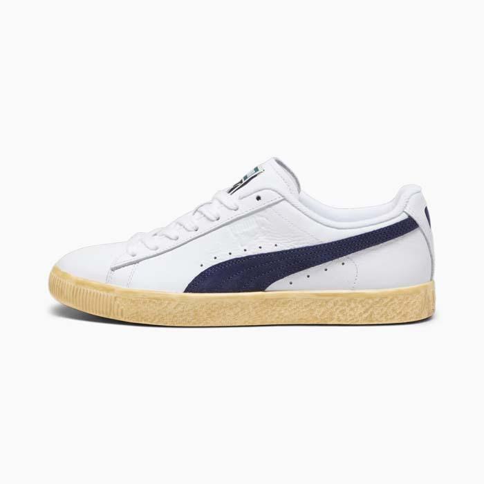 プーマ クライド ヴィンテージ PUMA CLYDE VINTAGE 394687-01 メンズ スニーカー 白 ネイビー レザー 復刻｜jackpot-store｜08