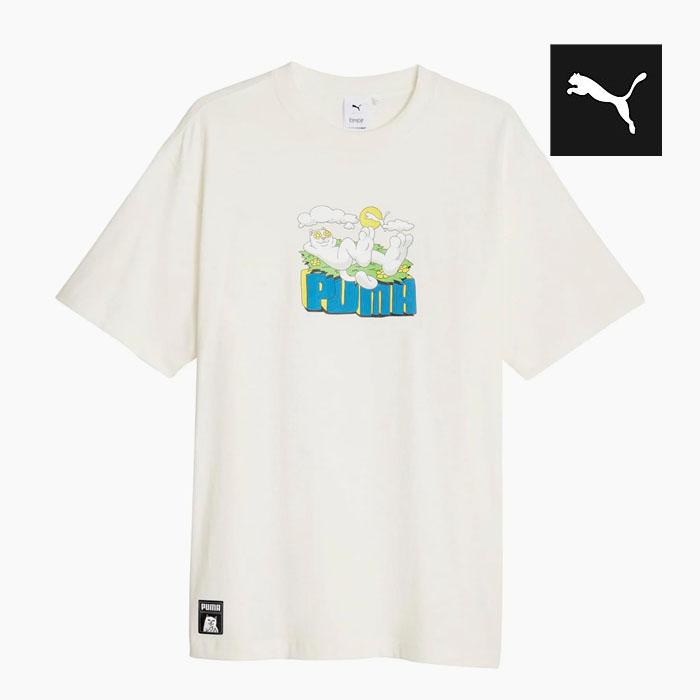 リップンディップ プーマ Tシャツ PUMA RIPNDIP GRAPHIC TEE 622196 メンズ レディース 黒 白 水色 半袖 スケートボード 猫 ストリートブランド｜jackpot-store｜08