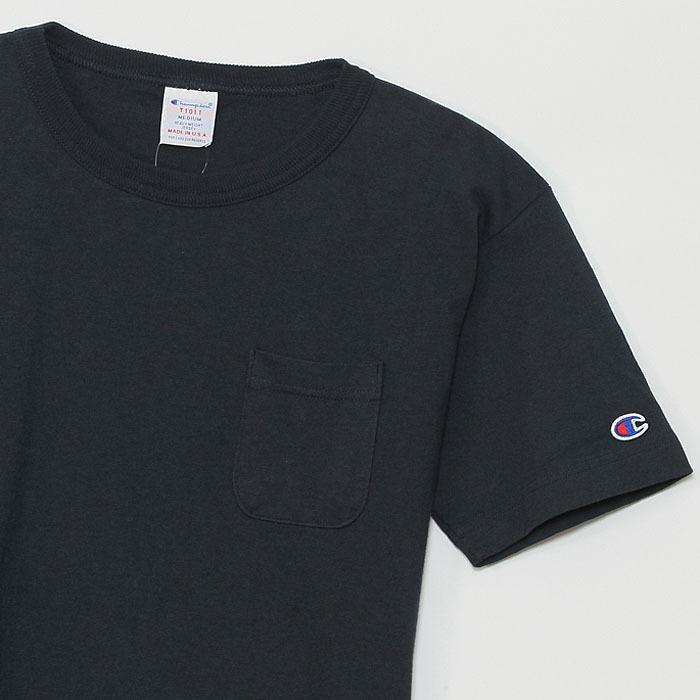 CHAMPION C5-B303[チャンピオン T1011 半袖 ポケットTシャツ][メンズ/無地/白/黒/グレー/ネイビー/MADE IN USA]｜jackpot-store｜09