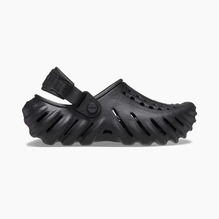 毎日発送 クロックス サンダル キッズ エコークロッグ CROCS KIDS ECHO CLOG BLACK 208190 001 ボーイズ ガールズ 黒 サポ 軽量の画像