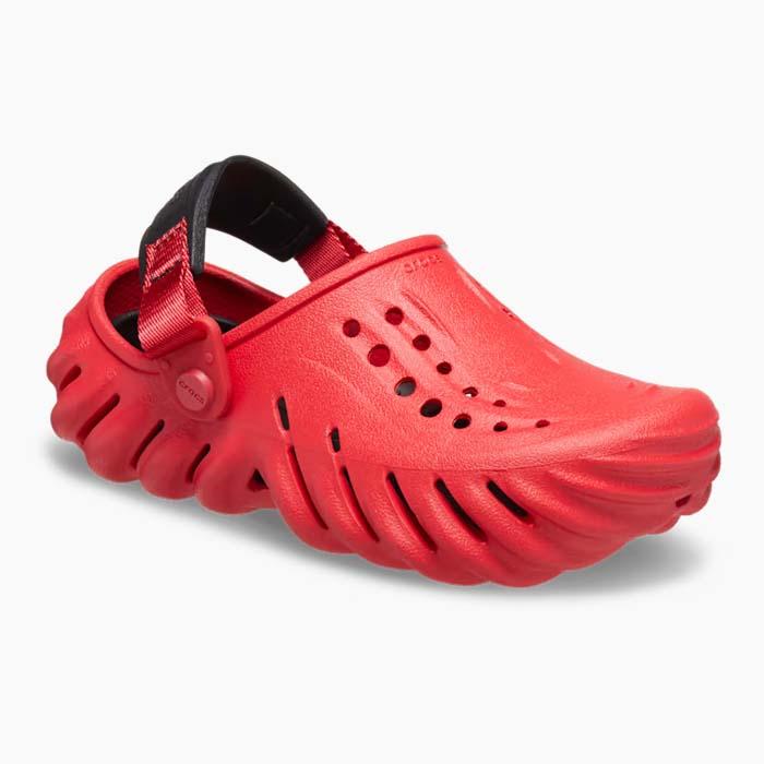 毎日発送 クロックス サンダル キッズ エコークロッグ CROCS KIDS ECHO CLOG VARSITY RED 208190 6WC ボーイズ ガールズ 赤 サポ 軽量｜jackpot-store｜09