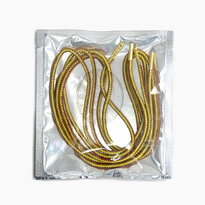 毎日発送 GETABACO 靴ひも METAL TIP TIGER LACES 90cm YELLOW×BROWN ゲタバコ メタルチップ タイガーレース シューレース 黄 茶｜jackpot-store