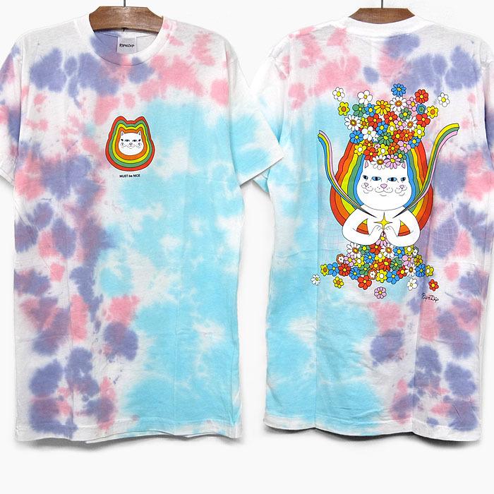人気ショップが最安値挑戦 Ripndip リップンディップ Tシャツ 半袖 Cerberus Shortsleeve Tee Cotton Candy Wash メンズ レディース マルチカラー スケートボード ストリートブランド 猫 信頼 Lewisfamilyinsurance Com