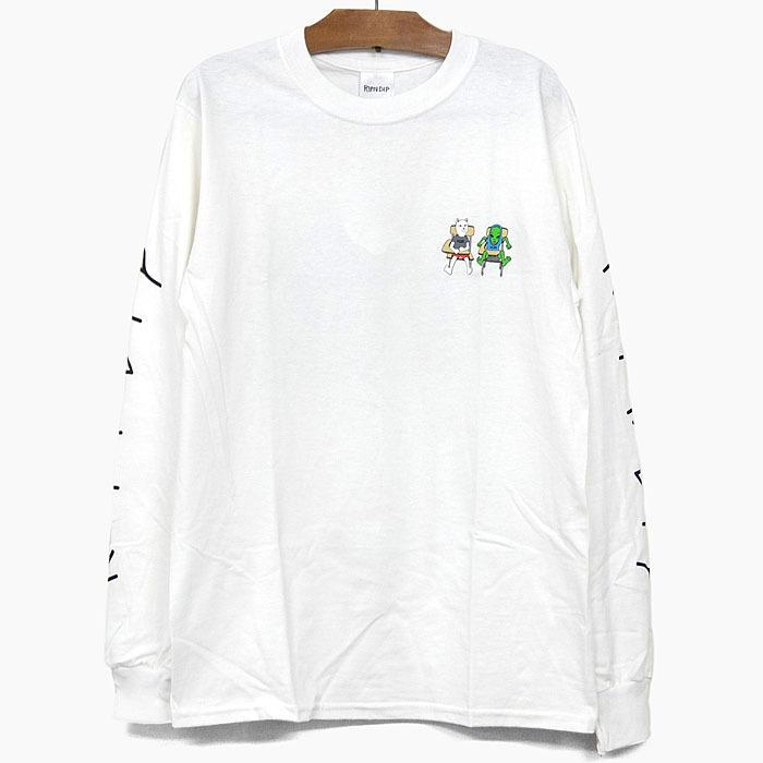 RIPNDIP（リップンディップ） Tシャツ 長袖 ロンT 黒 白 BUTZ UP 