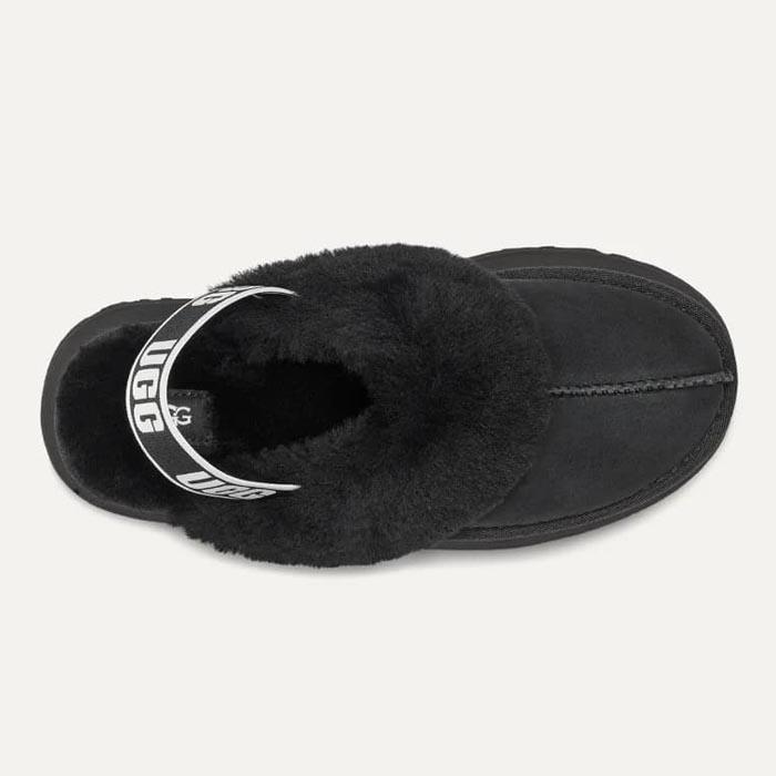 UGG ファーサンダル 黒 23cm 美品☆早い者勝ち UGG Australia（アグオーストラリア） サンダル 「UGG(アグ)」W