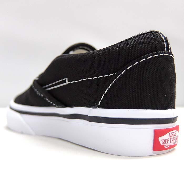 VANS CLASSIC SLIP-ON T VN000EX8BLK[バンズ クラシック スリッポン ベビー][ヴァンズ スニーカー 黒白 キャンバス 赤ちゃん靴 US企画]｜jackpot-store｜08