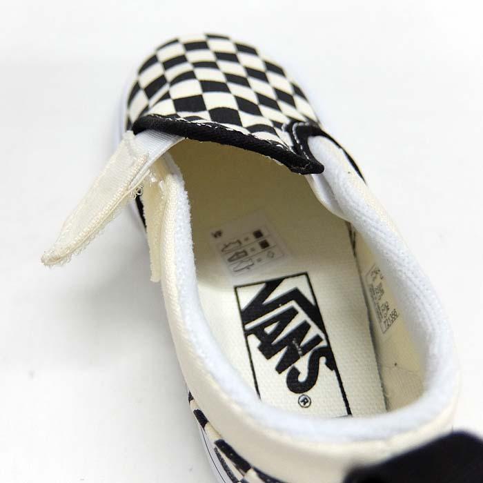 毎日発送 バンズ スリッポン ベルクロ ベビーシューズ チェック VANS SLIP-ON V T VN0A34885GX ヴァンズ スニーカー 黒白 キャンバス 赤ちゃん靴 US企画｜jackpot-store｜09