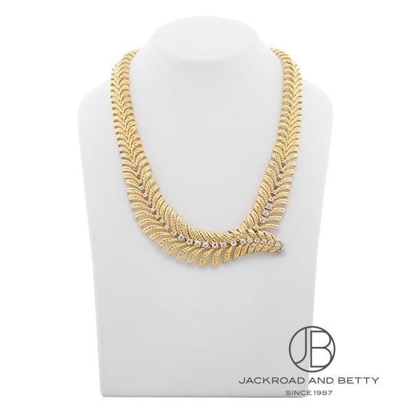 ブシュロン BOUCHERON フェザー ダイヤモンド ネックレス 中古 ジュエリー ブランドジュエリーの画像