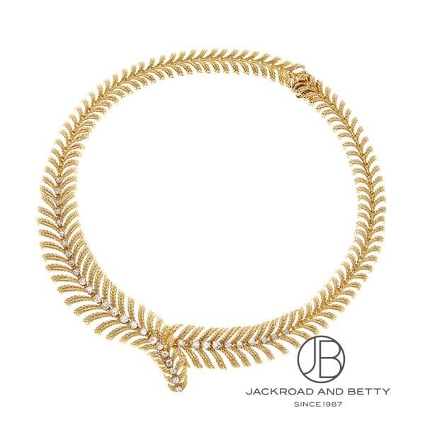 ブシュロン BOUCHERON フェザー ダイヤモンド ネックレス 中古 ジュエリー ブランドジュエリーの画像