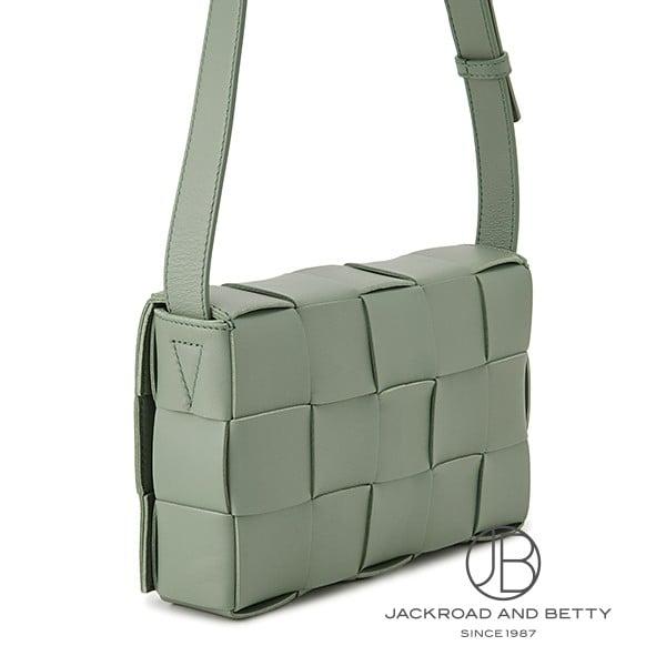 ボッテガ・ヴェネタ BOTTEGA VENETA カセット ショルダーバック アロエ