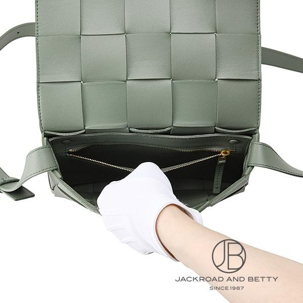 ボッテガ・ヴェネタ BOTTEGA VENETA カセット ショルダーバック アロエ