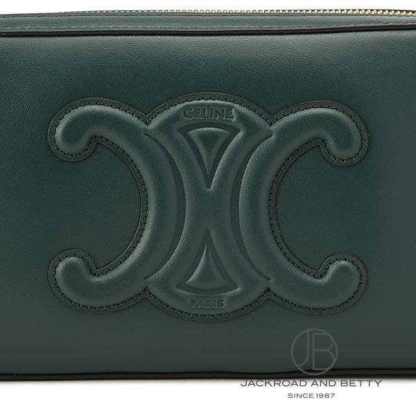 セリーヌ CELINE キュイル トリオンフ カメラ バッグ グリーン 緑 199183DU3.31AN 新品 バッグ/財布/小物の画像