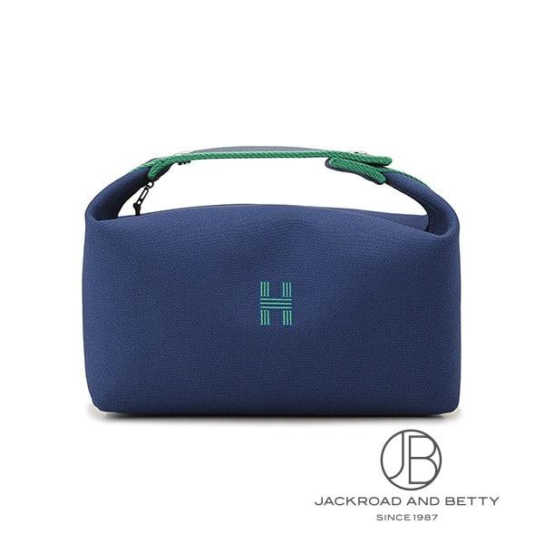 エルメス HERMES ブリッド ア ブラック GM ヴァニティポーチ マリーン ブルー 青 H104223M 03 新品 バッグ/財布/小物 | HERMES