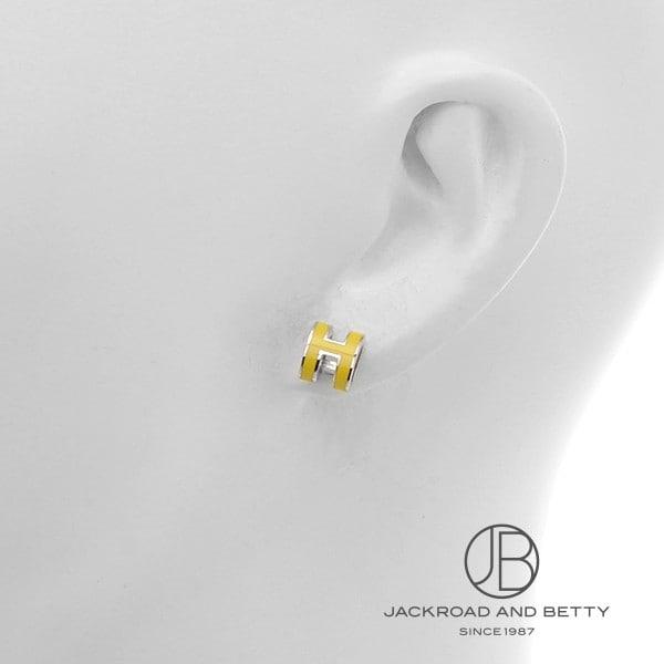 HERMES（エルメス） ポップH ミニ ピアス ライム イエロー H608002FP