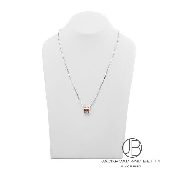 エルメス HERMES ポップH ミニ ペンダント ニューゴールド ブラウン H147992FP A9 新品 ジュエリー ブランドジュエリーの画像