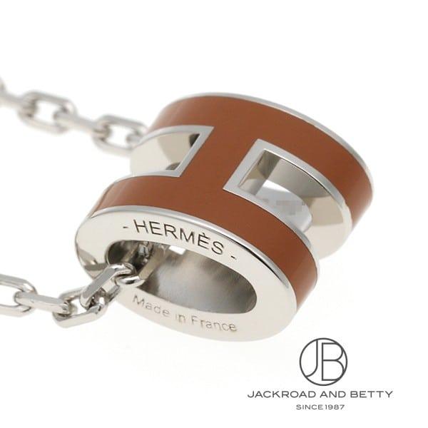 エルメス HERMES ポップH ミニ ペンダント ニューゴールド ブラウン H147992FP A9 新品 ジュエリー ブランドジュエリーの画像