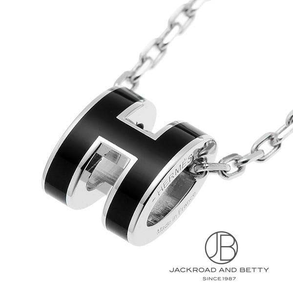 エルメス HERMES ポップH ミニ ペンダント ノワール ブラック 黒 H147992FP 03 新品 ジュエリー ブランドジュエリーの画像