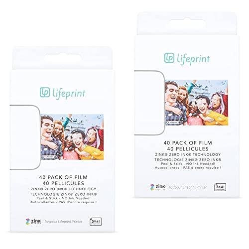 Lifeprint　3x4　プレミアム　ジンク　Lifeprint　(80枚パック)　フォトペーパー　インスタントプリント　3x4プリンターに対応