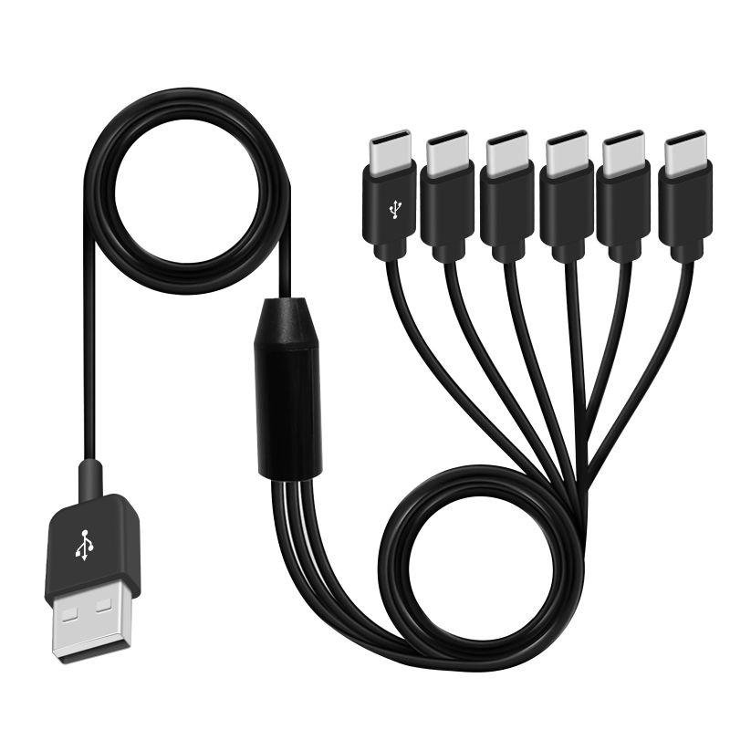 Poyiccot USB Type C ケーブル、 USB C 分岐 6 In 1 USB Type C ケーブル 、3A 急速充電 USB