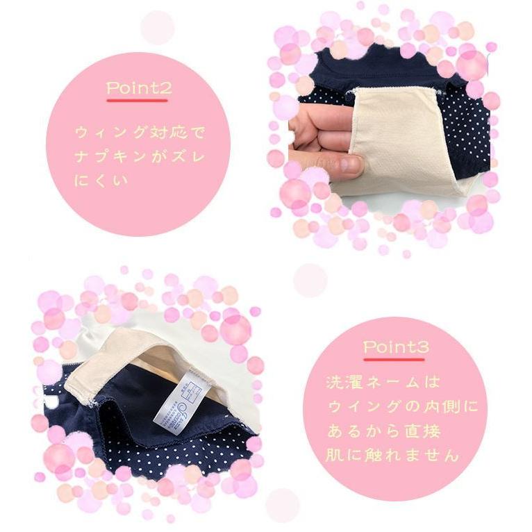 サニタリーショーツ ポケット付き 3枚セット 昼用・羽根付対応