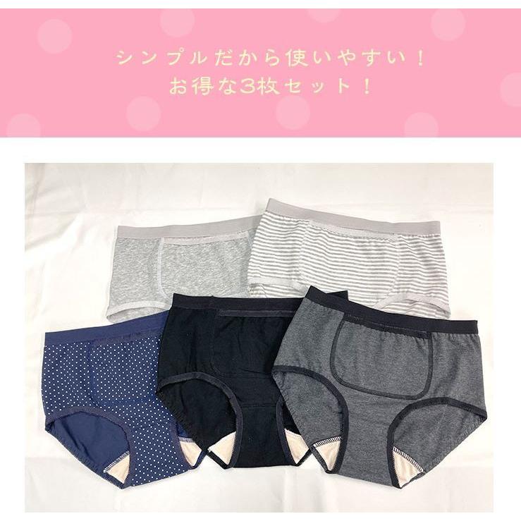 サニタリーショーツ ポケット付き 3枚セット 昼用・羽根付対応