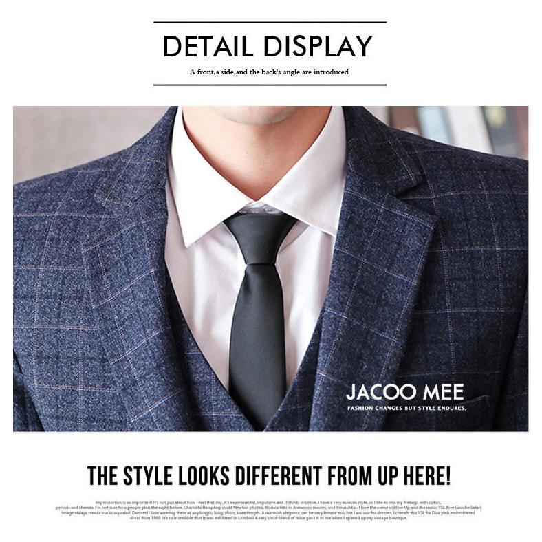 ビジネススーツ メンズ スリーピース チェック柄 ブレザー スーツセット 3ピーススーツ 結婚式 カジュアルスーツ セットアップ ベスト付き 通勤 送料無料 Jg Bwx113 Jacoo Mee Store 通販 Yahoo ショッピング