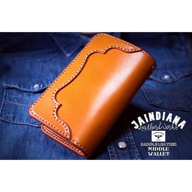 定価36,000円　ハンドメイド革財布　サドルレザー 楽天市場】サドルミドルウォレット Cタイプmiddle/ミドルサイズ
