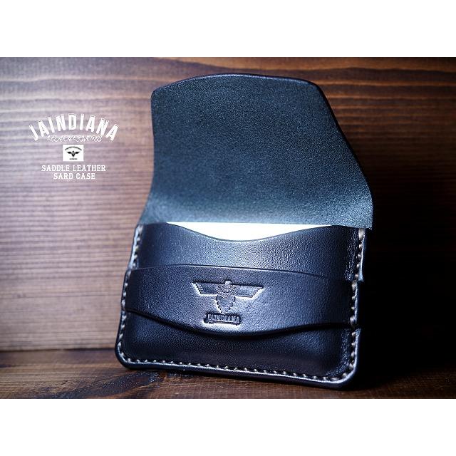 サドルレザーカードケース ブラック 　手縫い・ハンドメイド CCS-B |  | 03