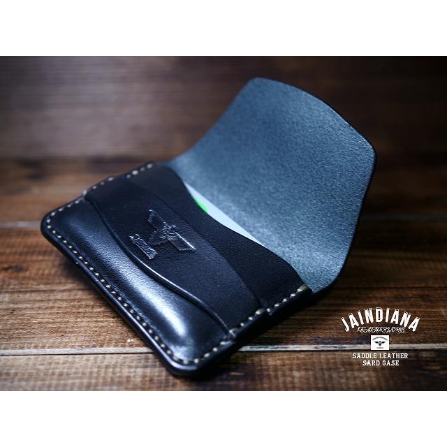 サドルレザーカードケース ブラック 　手縫い・ハンドメイド CCS-B |  | 04