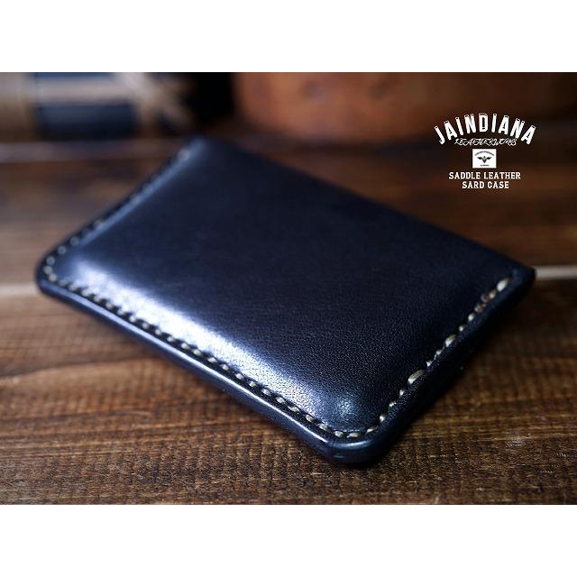 サドルレザーカードケース ブラック 　手縫い・ハンドメイド CCS-B |  | 05