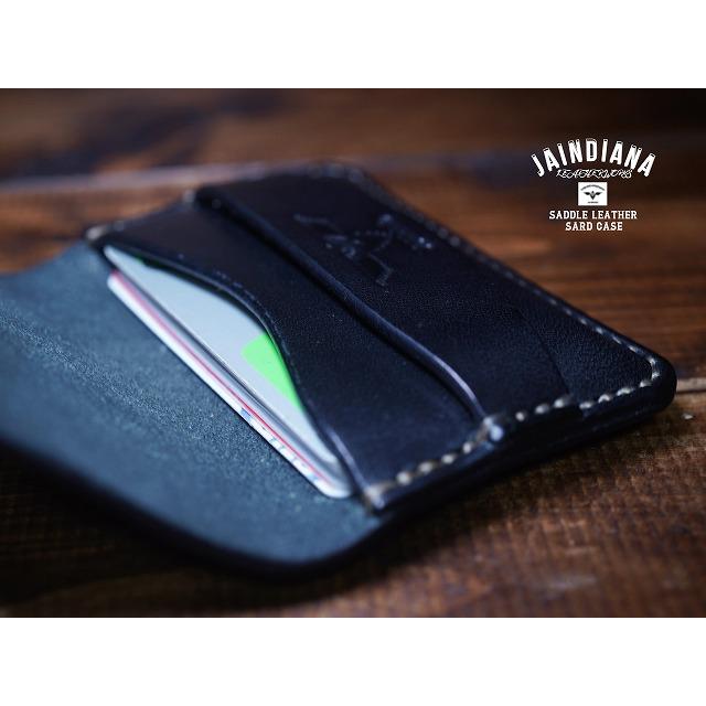 サドルレザーカードケース ブラック 　手縫い・ハンドメイド CCS-B |  | 06