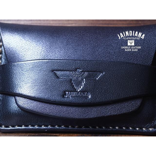 サドルレザーカードケース ブラック 　手縫い・ハンドメイド CCS-B |  | 07