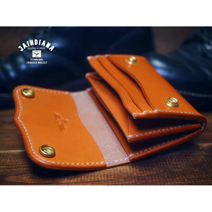 手縫い サドルレザー コンパクトウォレット ミニ財布 キャメル