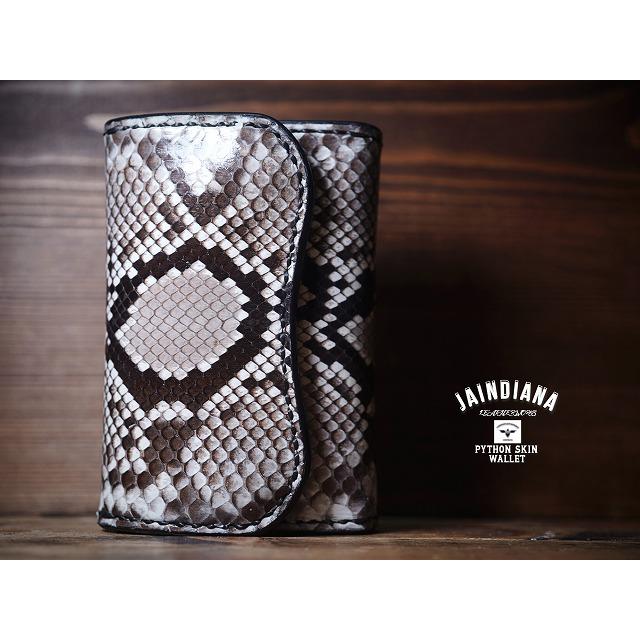 【最安値挑戦中】 手縫い パイソンコンパクトウォレット ミニ財布 【UOI6457533053】(22880円)