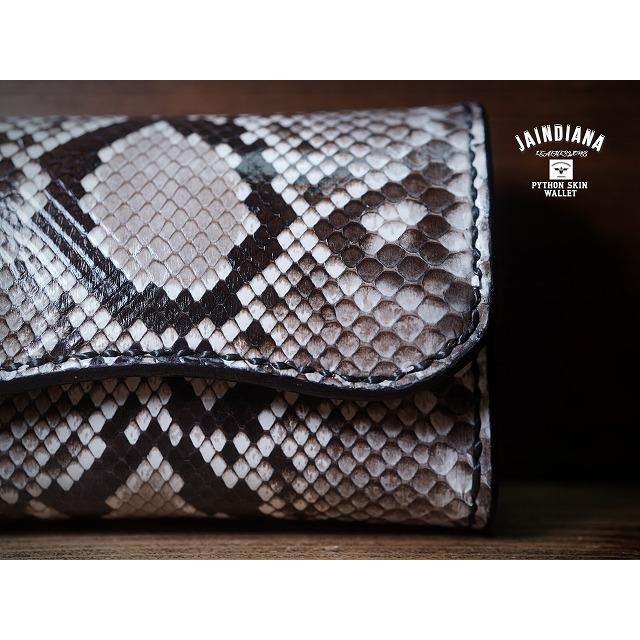 【最安値挑戦中】 手縫い パイソンコンパクトウォレット ミニ財布 【UOI6457533053】(22880円)