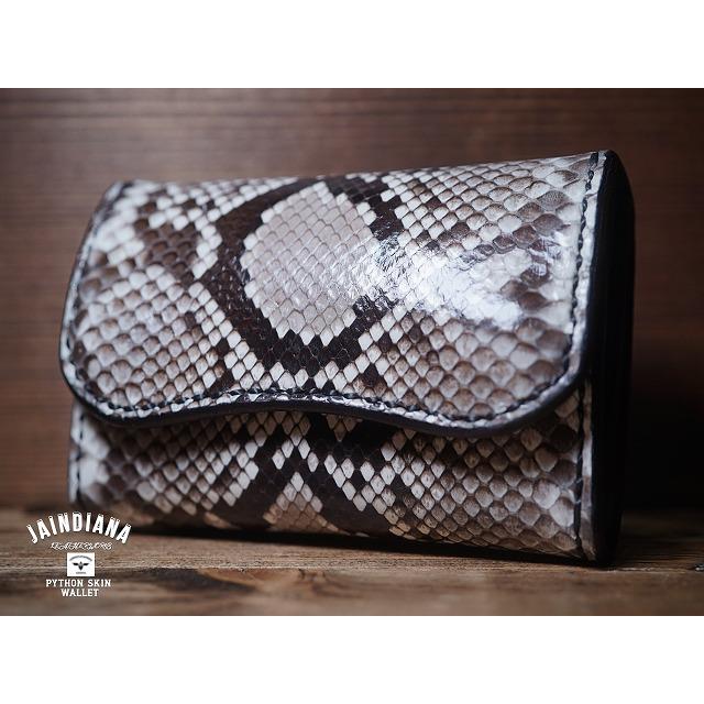 【最安値挑戦中】 手縫い パイソンコンパクトウォレット ミニ財布 【UOI6457533053】(22880円)
