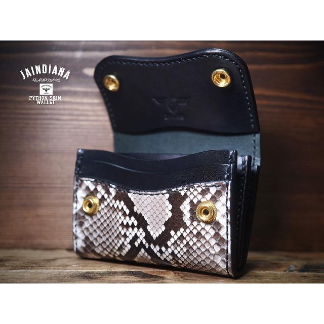 【最安値挑戦中】 手縫い パイソンコンパクトウォレット ミニ財布 【UOI6457533053】(22880円)