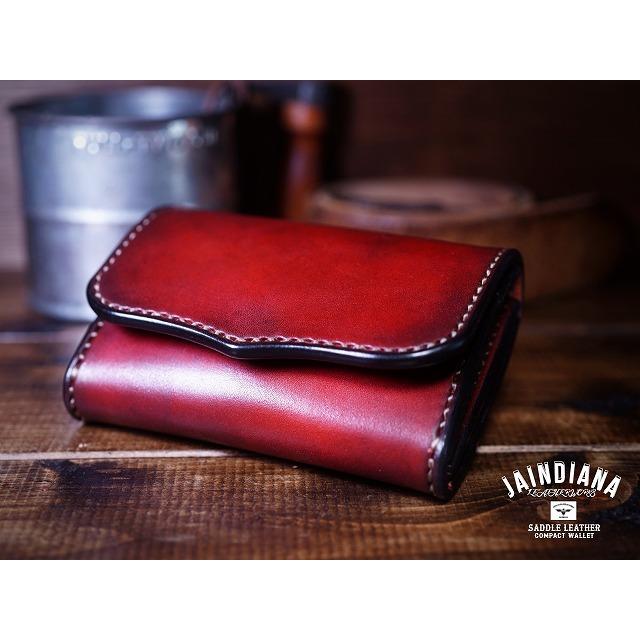 バーガンディレザー ミニ財布 幻のサドルレザー】WILDSWANS KF-003