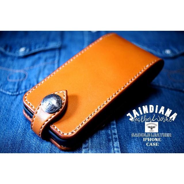 サドルレザーiPhone13ケース キャメルC(iPhone13pro,13mini仕様での製作も可)