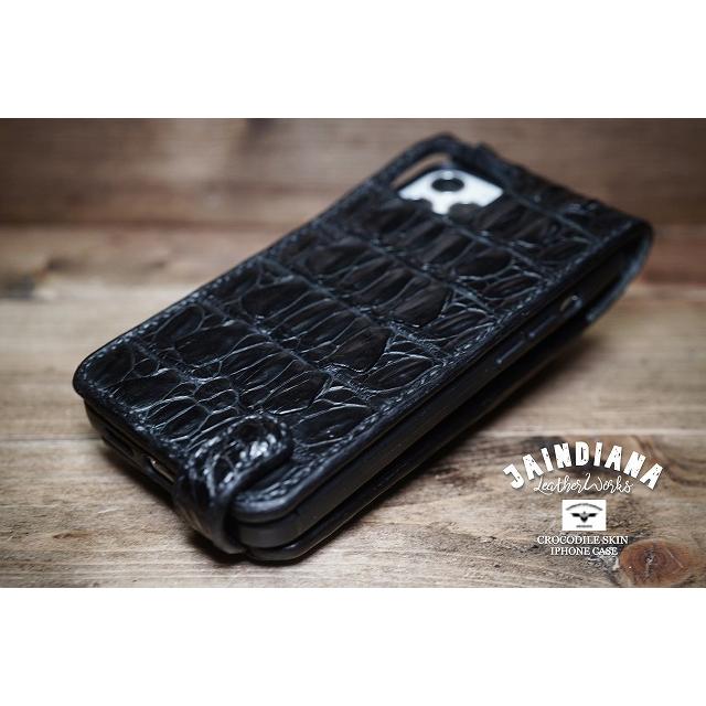 クロコダイルiPhone13/14/15/16ケース シルバーコンチョ : JAINDIANA